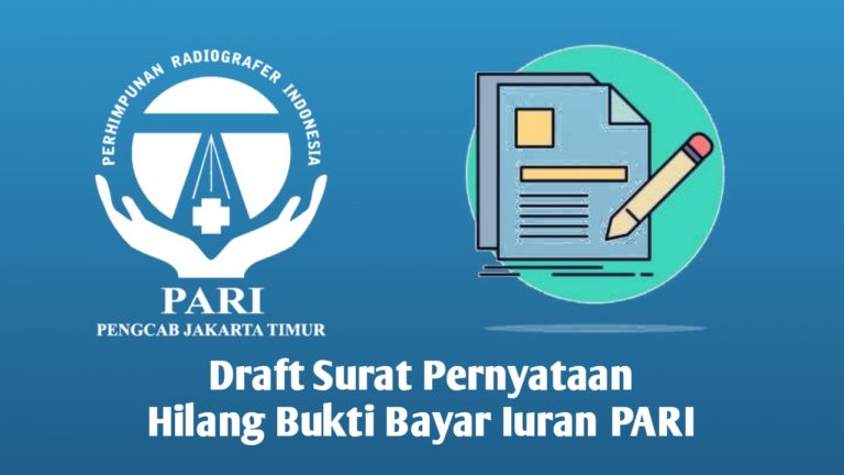 Draft Surat Pernyataan Hilang Bukti Bayar Iuran PARI – UPDATE Januari 2022